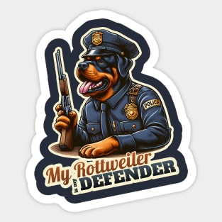 Police Rottweiler Sticker